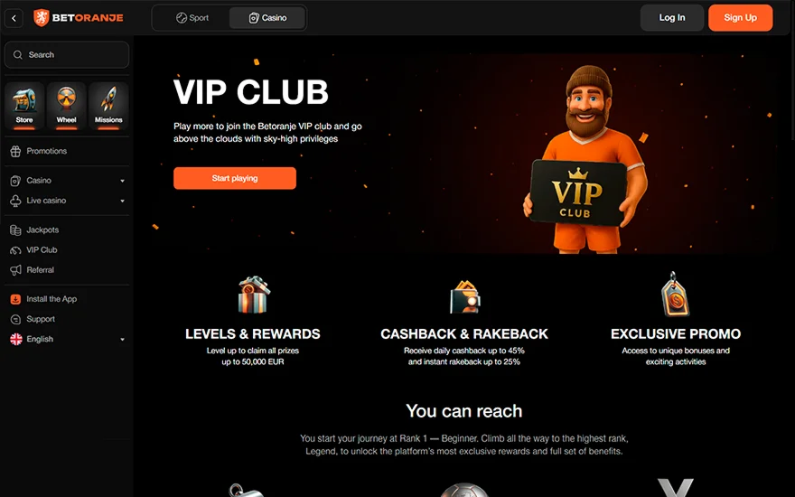 vip club BetOranje